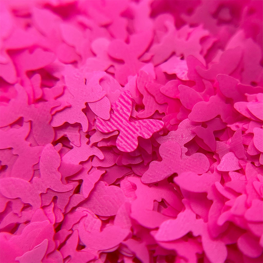 Hot Pink Butterfly Glitter